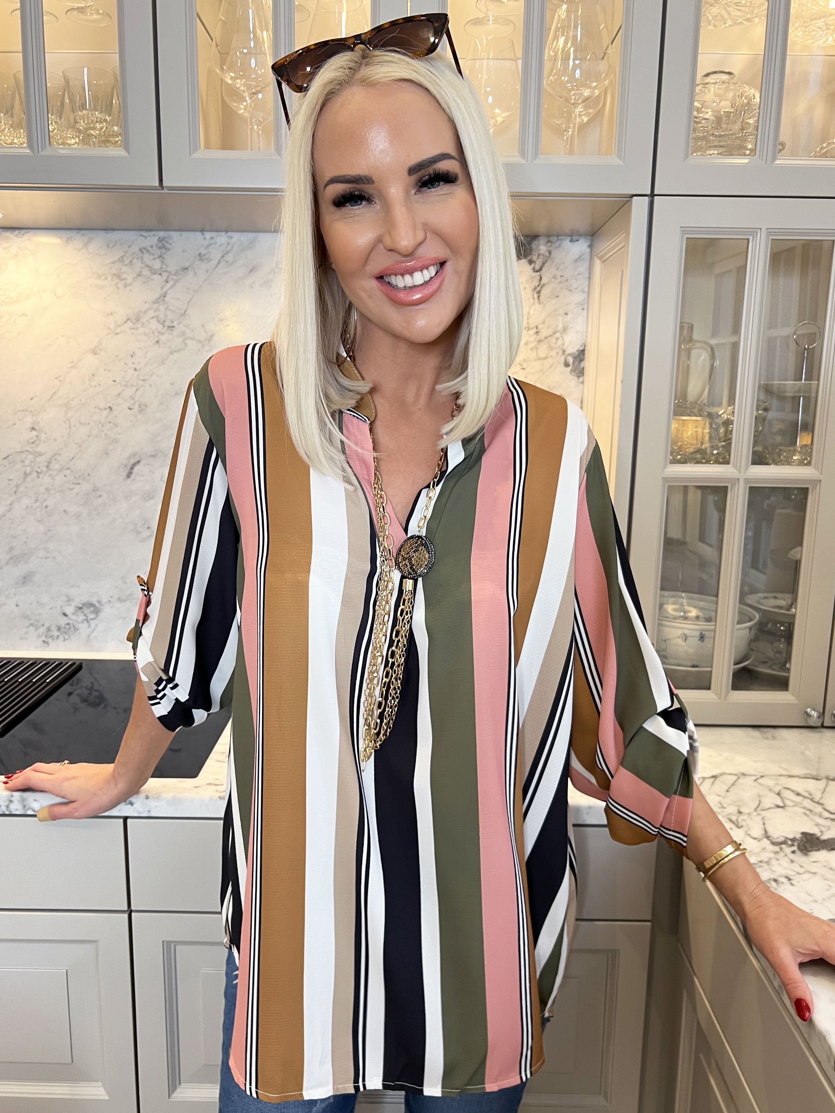 Vanesa Stripe - Lätt och luftig randig tunika